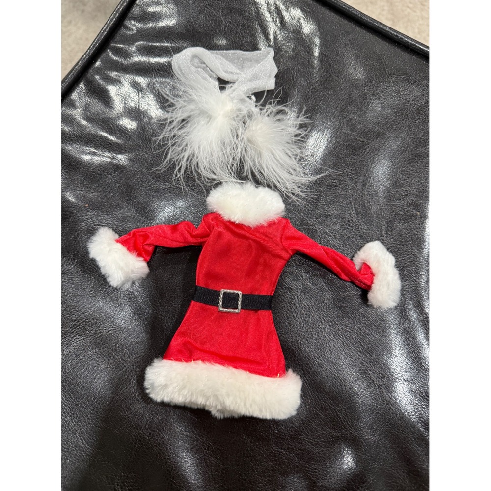 Barbie Mini Santa Dress Costume Outfit with Scarf‎ for Doll Accessory